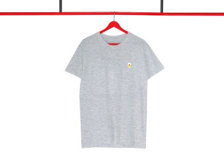 Duvel T-shirt voor mannen 'Geborduurd Glas' - Grijs